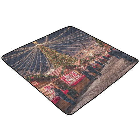GuoChe 50'' 50'' Christmas Market Lights Night View Soft Foam Baby Play Mat for Indoor Outdoor Non-Toxic Baby Kick