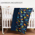 david's kids Minky Baby Blanket for Boys - Soft Lightweight Micro Fleece with Double Layer, Breathable Receiving