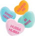 Fun Express 12 Pcs Plush Conversation Hearts - 4 inch, 4 Colors and Messages for Valentine's Day