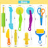 Set, 9 Sets 4-8, LCY WEDSHI Dough Tool Pcs Dough Tools for Kids Ages Dough Accessories Includes Cutters Roller, Rolling
