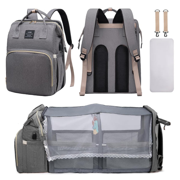 Diaper Bag Backpack, Multifunctional Baby Diaper Bag, Diaper Changing Station for Boys