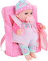 12 Inch Backpack DONTNO Baby Doll with Clothes and Carrier,Reborn Baby Doll with Bottles Nipple