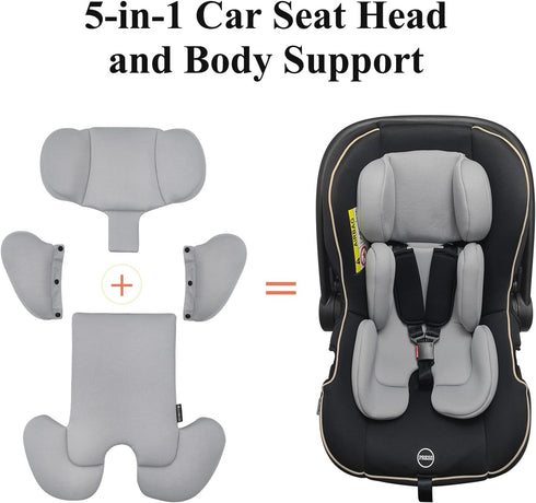 Innokids Infant Car Seat Insert, Baby Head Body Supports for Newborn, Soft and Padded, Detachable Head and Side Support