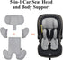 Innokids Infant Car Seat Insert, Baby Head Body Supports for Newborn, Soft and Padded, Detachable Head and Side Support