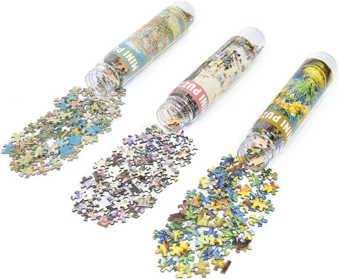 3 Pack Mini Jigsaw Puzzles 150 Pieces for Adults - Small 6 x 4 Inches House Entertainment Toys Home Decor
