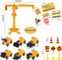 Nevperish 18 Set PCS Construction Cake Toppers Vehicles Cake Decoration Excavator Tower Crane Cupcake Topper Traffic