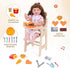 Set 15-20 Inch BABESIDE Wooden Baby Doll High Chair for Dolls Furniture, Babydoll High Chair with Adjustable Tray, Safe