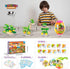 12 Sets 3-in-1 Set 36 Easter Basket Stuffer - Dinosaur Building with Prefilled Eggs for Easter Party Favors & Egg Hunt