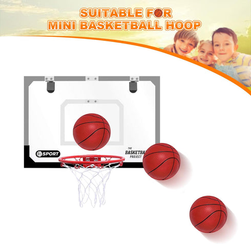 3 Pack 6" Mini Basketballs for Kids, PVC Mini Toy Basketball for Indoor and Outdoor Basketball Hoops