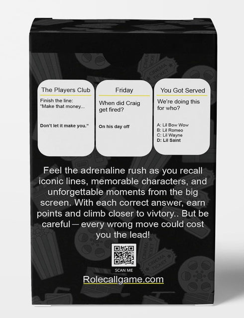 CP TIME Role Call: Blackbuster Edition - Movie Trivia Game for Adults, Black Culture Games, Family Fun, Great
