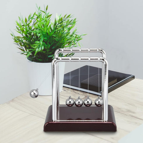Estink Balance Pendulum Ball, Newton's Balance Balls Physics Science Metal Desktop Decoration Toy for Stress Relief