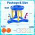 Pool Toys Pool Floats for Kids and Adults, Inflatable Pool Basketball Hoop & Ring Toss Game, 2-in-1 Outdoor Toy