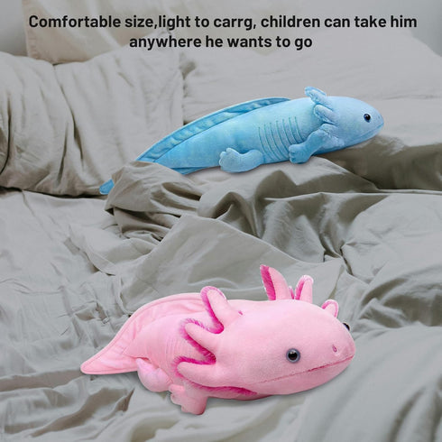 Soft Axolotl Plush Toy, 19 Inch Cute Salamander Stuffed Animal, Kawaii Plushie Gifts for Kids and Youth (Pink)