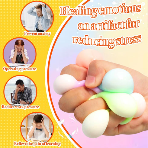Yidayes 3pcs 2.4in (3pcs-B) Lumi Balls,Dream Balls,Glow in The Dark Sticky Ball that Stick to The Ceiling,Elevated