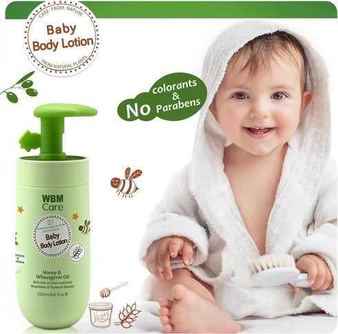 Care Baby Lotion, 6.8 oz (Pack of 3) - Nourishes & Protects Deeply with Natural Honey and Wheatgerm Oil