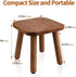 9 Inch 300 Lbs Small Wooden Step Stool, Cute Non-Slip One Step Stool for Adults Kids, Easy to Assemble Portable