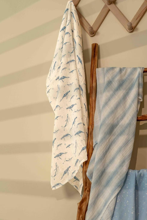 4 Pack 31.5 43.3 Muslin Swaddle Blankets for Newborn, Cotton Baby Blankets for Boys, Large x Breathable Soft Receiving