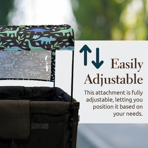 The Blessed Mama Co 2 51x 38x 0.5 Wagon Stroller Canopy Accessories, Adjustable Stroller Cover with Sun Shield, Blue