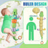TLQSM 0-6 Tummy 3-12 Baby Sensory Green Dinosaur Plush Musical Rattle Toy with Rustling Sounds for Infant Months, Time