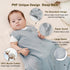 PHF 100% Muslin Cotton Baby Sleep Sacks, 0-6 Months with 2-Way Zipper, 2 Pack Cooling Unisex 0.5 TOG, White & Grey