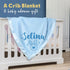 Individz Newborn(35" 35") Personalized Baby Blanket with Name, Custom Flannel Blankets, Customized Receiving Blanket