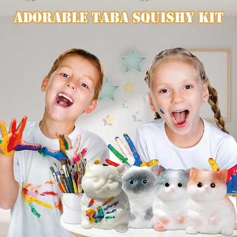 Extra Large Taba Squishy Kit, Cute Taba Squishy Cat for Adult/Kids DIY Dress Up, Stress Relief, Stimulating Creativity