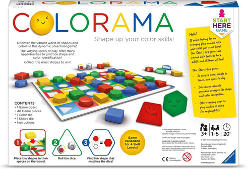 Ravensburger Colorama Game for Kids - Engaging Pattern & Shape Recognition Fun | Family-Friendly | Ages 3 & Up
