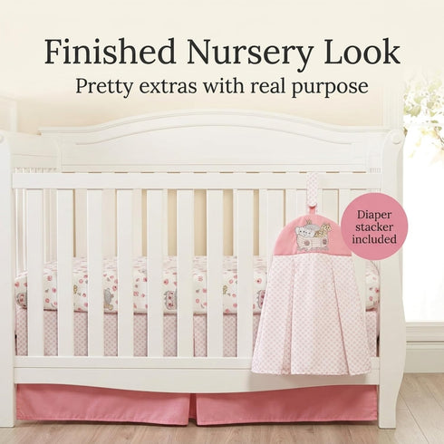 4 Set EVERYDAY KIDS Precious Moments Noahs Ark Pc Crib Bedding for Girls Nursery Includes Baby Bed Quilt, Fitted Sheet