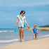 MUYIZI Beach Mesh Shovel with Mesh Shell Bags Kids Filter Sand Scooper for Picking Up Shells Shark Tooth Sifter Dipper