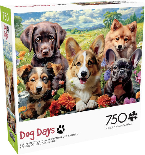 Buffalo Games - Image World - Pup Perfection - 750 Piece Jigsaw Puzzle for Adults - Perfect for Game Nights, 24.00 x
