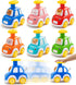 1-3, 6 Pack 1 2 12-18 TooyBing Press and Go Car Toys for Toddlers Animal Baby Car Toys for Year Old Boy, Push Go