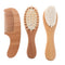Hairbrush and Newborn Comb Set for Boys with Soft Wool Bristles and
