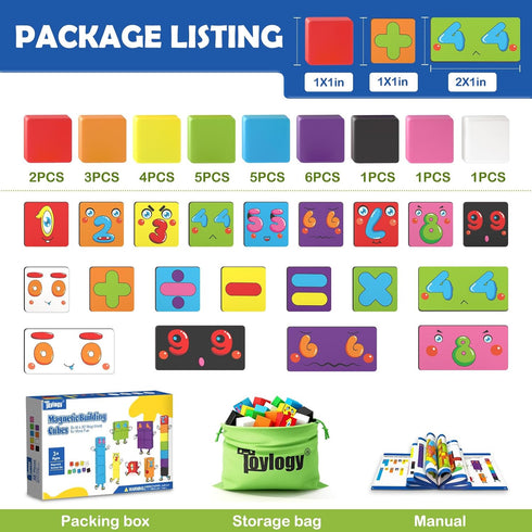 3 4 5 1-10, 3-5 4-8 Magnetic Blocks World Building Blocks Edition, STEM Educational Montessori Sensory Learning