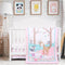 UOMNY Crib Bedding Set for Girls 3 Piece Woodland Baby Girl Crib