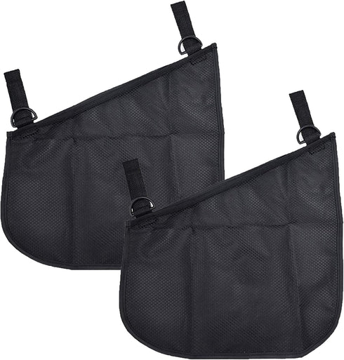 2 Pack Portable Side Sling Stroller Cargo Net, Non-Slip Adjustable Straps Storage Mesh Bag for Food and Fruit