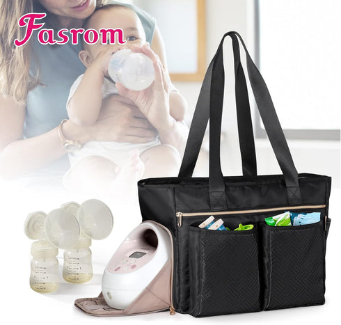S1, S2, Fasrom Breast Pump Bag Compatible with Spectra Portable Pumping Travel Tote Bag with Laptop Sleeve for Working