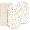 GRSSDER Stretchy Ultra Soft Fitted Bassinet Sheets 3 Pack, Universal Fit for