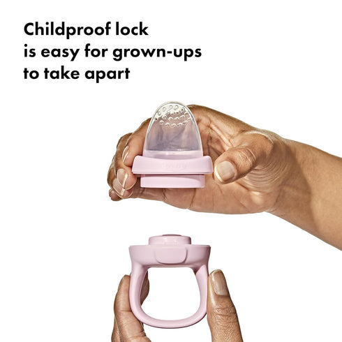 2 Pack OXO Tot Silicone Self-Feeder - Opal and Blossom