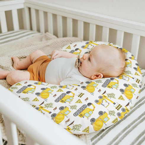 Construction Trucks Planting Baby Nursing Pillow Covers for Boy Girl Construction Digger Tractor Builder Trees Nursing