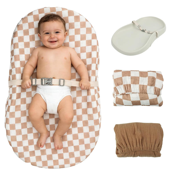 ChildLike 2 Pack Changing Pad Cover for Girls Boys,Lovely Soft Breathable Cotton Changing