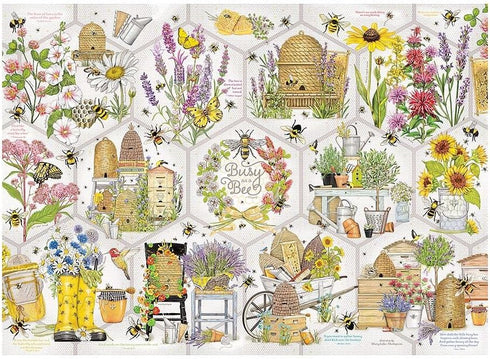 Cobble Hill 500 Piece Puzzle - Busy as a Bee - Sample Poster Included