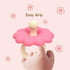 3 (Set 2) Ginbear Silicone Baby Teether for Girls, BPA Free Food Grade Infant Teething Toys, Soothing Baby Chew Toys