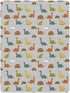 miaozhen 1 Pack 52x28 Cotton Baby Crib Sheets Ultra Soft Wildlife Brontosaurus Rainbow Gray Muslin Crib Bedding