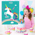 FEPITO Pin The Horn on Unicorn Game for Kids Birthday Party with 24 Horn Stickers Birthday Poster