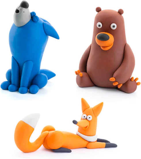Fat Brain Toys Hey Clay Forest Animals - Clay Kit with Interactive App for Kids & Tweens.