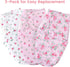 david's kids 100% Cotton Baby Swaddle Wrap, 0-6 Months, Soft Breathable Adjustable Sleep Sacks for Boys Girls, Floral