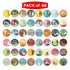 NOVARENA 48 Pack Baby Month Stickers - 4" Milestone Stickers to Track Your Baby's First Year