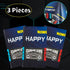 PHOGARY 3 Pack Video Game Tablecloth - Blue Disposable Plastic Rectangle Tablecloths for Kids Gamer Party Supplies