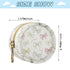 PYBUG Bow Round Pacifier Storage Case, Polyester & TPU Lined with Hook Buckle, Pacifier Container Box for Baby, Fashion