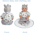 BABESIDE 6 Pcs Reborn Baby Doll Clothes for 17-22 Inch Dolls, Outfits with Hat for Newborn Boy & Girl